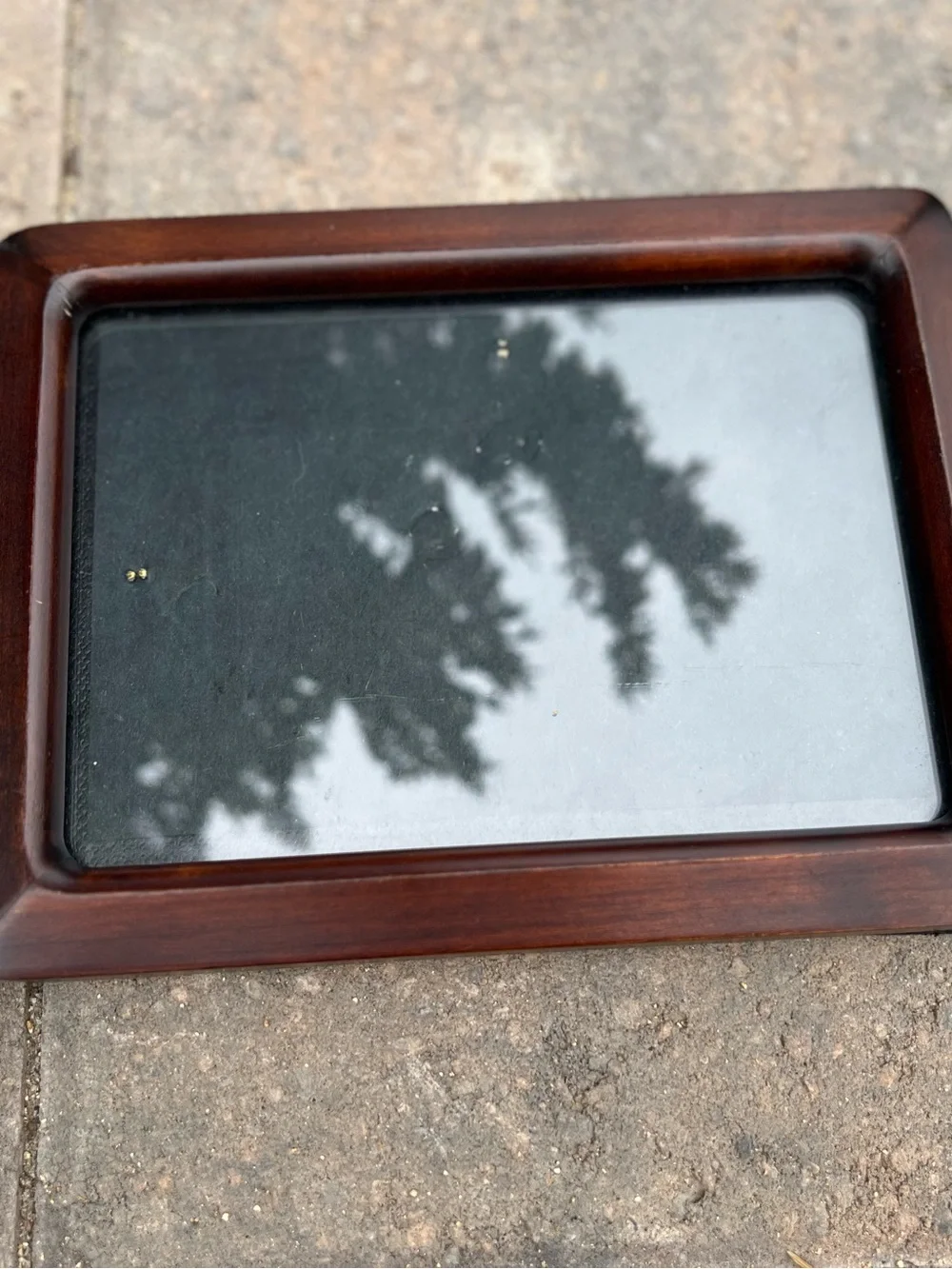 Vintage Mahogany Wood 5x7 Picture Frame Rounded Waterfall Edge Easel Back
